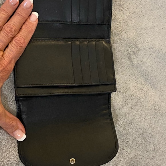 Vintage black leather coach wallet - Picture 6 of 16